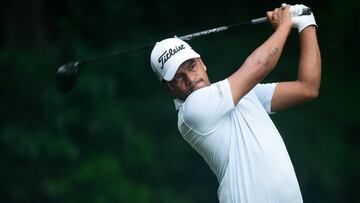 GREENSBORO, NORTH CAROLINA - AUGUST 14: Fabian Gomez of Argentina plays his shot from the second tee during the second round of the Wyndham Championship at Sedgefield Country Club on August 14, 2020 in Greensboro, North Carolina. Jared C. Tilton/Getty Images/AFP
== FOR NEWSPAPERS, INTERNET, TELCOS & TELEVISION USE ONLY ==