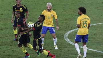 Brasil vence a Colombia en el Partido de la Amistad