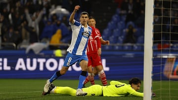 Villares marcó ante el Cartagena y tuvo que jugar de lateral izquierdo.