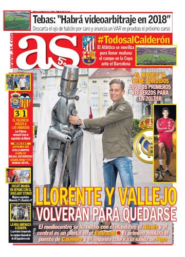 Portada de AS del s&aacute;bado 31 de enero de 2017.