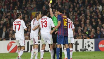 Kuipers, en el Barça-Milán de la 11-12.