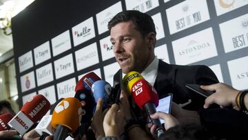 El futbolista Xabi Alonso durante un evento de la fundacion "El Sue–o de Vicky'' en Madrid 21/03/2018