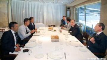 Almuerzo en el Santiago Bernabéu.
