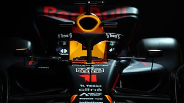 Presentaci¨®n del RB18, el nuevo monoplaza de Red Bull Racing que pilotar¨¢ Sergio P¨¦rez y Max Verstappen.