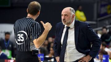 GRAF4157. MADRID, 09/12/2018.- El entrenador del Real Madrid Pablo Laso, durante el partido contra el Herbalife Gran Canaria, encuentro de la Liga Endesa disputado en el Wizink Center en Madrid.- EFE/Fernando Villar