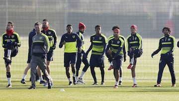 El Arsenal, durante su entrenamiento en tierras suizas