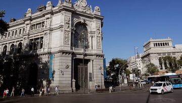Fachada del Banco de España en Madrid.