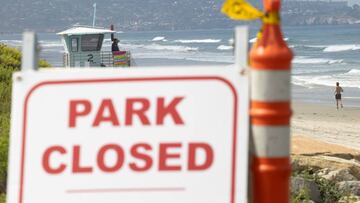 Torrey Pines State Park is shown closed for the July 4th long weekend during the outbreak of the coronavirus disease (COVID-19) in, San Diego, California, U.S., July 2, 2020. REUTERS/Mike Blake