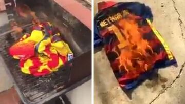 No le perdonan: ¡fans del Barça queman las camisetas de Neymar!