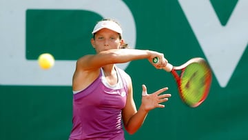 Varvara Gracheva durante un partido del Open de Valencia.