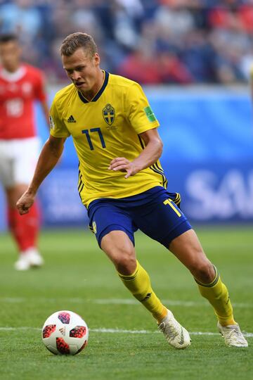 Una de las revelaciones del equipo de Janne Andersson. A sus 26 años de edad disputó todos los partidos de Suecia en la Copa del Mundo.