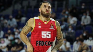 Mike James, base del Mónaco, durante un partido de la Euroliga ante el Real Madrid.