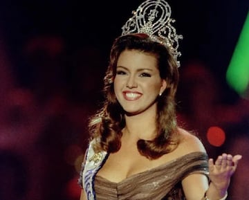 Así lucía Alicia Machado cuando ganó Miss Universo.