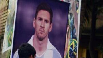 LIDERAZGO. La afición está entregada a Messi por sus goles y su rendimiento en el Mundial.