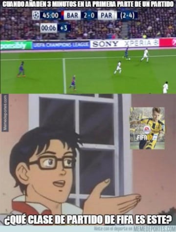 Memes: Luis Enrique, Di María y el árbitro, protagonistas