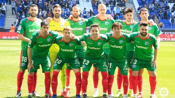 El once del Alavés ante el Espanyol.