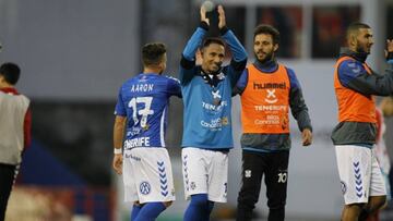 Suso tras el partido en el Anxo Carro de Lugo que acabó con victoria para el Tenerife.