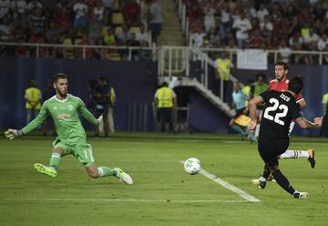 Agosto de 2017. El Real Madrid gana  la Supercopa de Europa al Manchester United de Mourinho tras vencer 2-1 en Skopje, Macedonia. En la imágen, Isco marcando el 2-0.