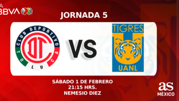 Toluca (1-0) Tigres: Resumen del partido