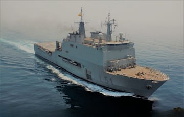 El Galicia es un buque de asalto anfibio de la Armada Espa?ola dise?ado para transportar tropas, veh¨ªculos y medios de desembarco. Puede operar helic¨®pteros y cuenta con un dique inundable para lanzar lanchas. Su misi¨®n principal es el apoyo log¨ªstico y humanitario, as¨ª como operaciones militares en el litoral. Es uno de los buques m¨¢s vers¨¢tiles de la flota.