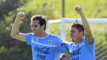 Godín, con el Cebolla.