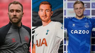 Eriksen, Kulusevski y Van de Beek.