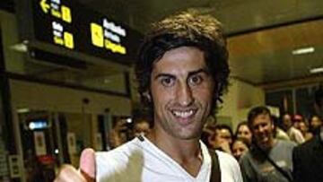 <b>CONFIADO. </B>El jugador se mostró satisfecho y optimista a su llegada a tierras españolas.