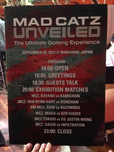 En directo: Mad Catz Unveiled desde el Tokyo Game Show