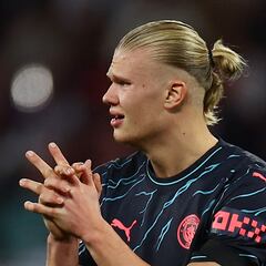 When was the last time Manchester City striker Erling Haaland scored a goal in the Champions League?