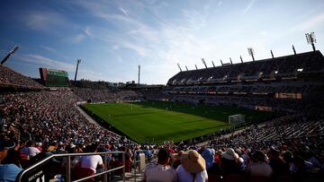 SAN DIEGO, CALIFORNIA - JULY 12: A general view of Snapdragon Stadium during the second half of the 2023 Concacaf Gold Cup Semifinals between the United States and Panama at Snapdragon Stadium on July 12, 2023 in San Diego, California.   Ronald Martinez/Getty Images/AFP (Photo by RONALD MARTINEZ / GETTY IMAGES NORTH AMERICA / Getty Images via AFP)