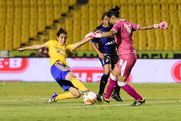 La portera de Gallos fue importante para su equipo, pues a pesar de que el marcador fue bastante amplio ante Tigres, gracias a ella evitaron que la goleada terminara siendo peor.