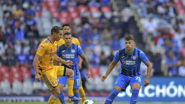    (L-R), Jesus Duenas of Tigres e Ivan Morales of Cruz Azul during the game Cruz Azul vs Tigres UANL, corresponding to the first leg match of Quarterfinals, Torneo Clausura Grita Mexico C22 of the BBVA MX League, at Azteca Stadium, on May 12, 2022.

<br><br>

(I-D), Jesus Duenas de Tigres e Ivan Morales  de Cruz Azul  durante el partido Cruz Azul vs Tigres UANL, correspondiente al partido de Ida de Cuartos de Final del Torneo Clausura Grita Mexico C22 de la Liga BBVA MX, en el Estadio Azteca, el 12 de Mayo de 2022.