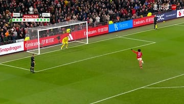 Qué drama el United: vean el penalti de su fichaje estrella que les elimina de la FA...