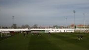 Entrenamiento del Rayo Vallecano.