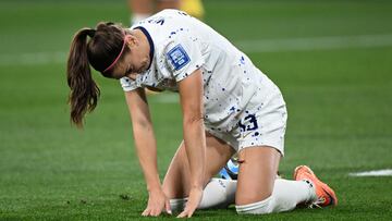 Es la primera vez en un Mundial Femenino que Estados Unidos se va dos partidos consecutivos sin goles.