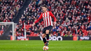 Mikel Vesga of Athletic Club in action during the Spanish Copa del Rey football match played between Athletic Club and FC Barcelona at San Mames stadium on February 3, 2022 in Bilbao, Spain.
AFP7
03/02/2022 ONLY FOR USE IN SPAIN