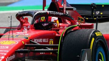 Carlos Sainz con el Ferrari durante el GP de Austria en el Red Bull Ring.