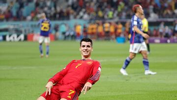 30/11/22 PARTIDO FASE DE GRUPOS DOHA MUNDIAL QATAR 2022 
JAPON - ESPAÑA 
ALEGRIA GOL 0-1 ALVARO MORATA 