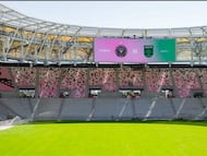 Así se ve el nuevo estadio de Inter Miami completamente iluminado