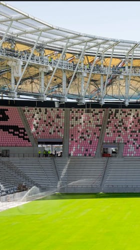 Así se ve el nuevo estadio de Inter Miami completamente iluminado