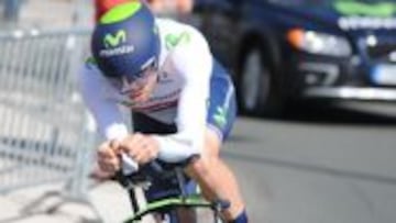 Alex Dowsett, durante la crono del Circuito La Sarthe.