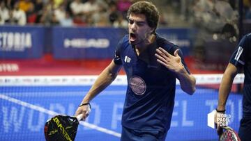 Juan Lebr&oacute;n durante una prueba del World Padel Tour.