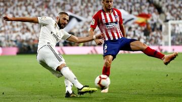 Benzema en el derbi.