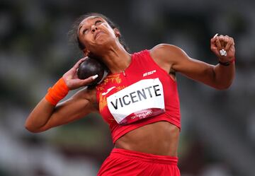 María Vicente en acción. El Heptatlón concluye mañana y sigue buscando los puntos necesarios para arañar sus opciones de medalla.