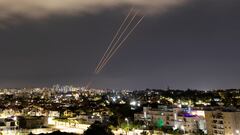 FILE PHOTO: An anti-missile system operates after Iran launched drones and missiles towards Israel, as seen from Ashkelon, Israel April 14, 2024. REUTERS/Amir Cohen     TPX IMAGES OF THE DAY/File Photo
