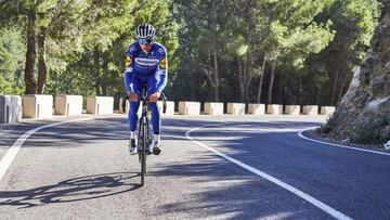 Enric Mas, durante una sesión de entrenamiento en Calpe.