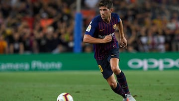 Sergi Roberto, en el partido entre Barcelona y Alavés.