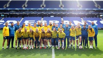 Las jugadoras del Espanyol femenino.