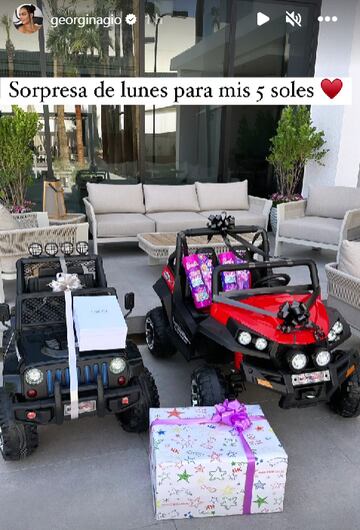 El lujoso regalo de Georgina Rodríguez a sus hijos: “Sorpresa de lunes”. Fuente: Instagram.