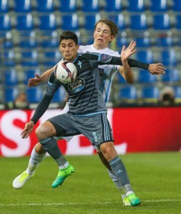 Pablo Hernández y Sander Berge.